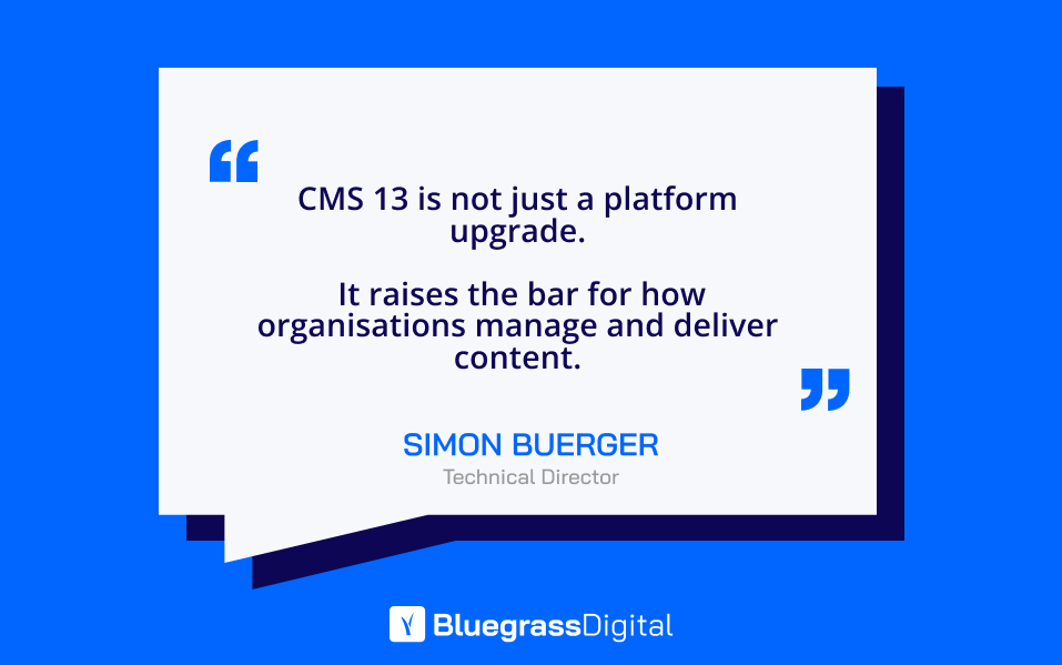 Optimizely CMS 13 Simon Buerger Bluegrass Digital Quote